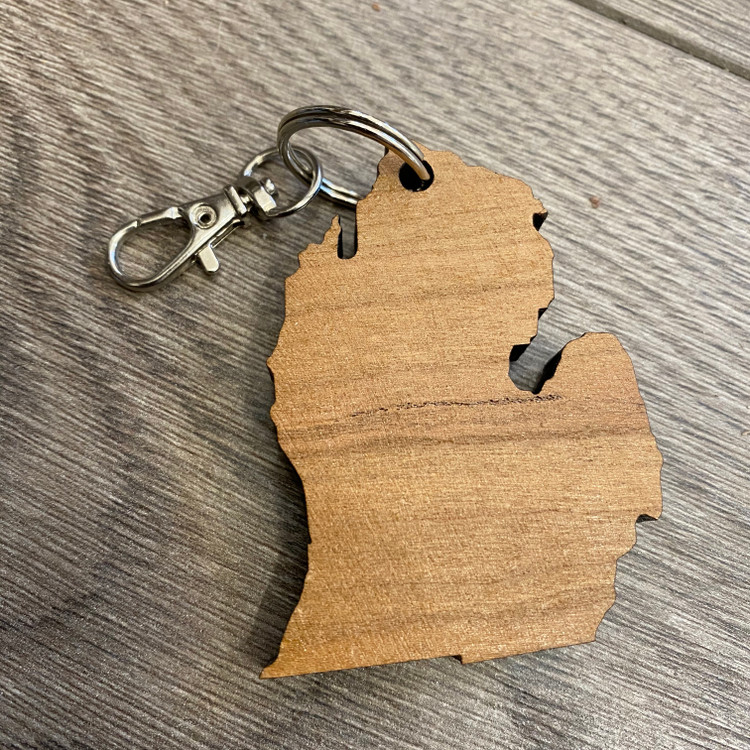 Michigan Keychain (Cherry) (2.5x2)