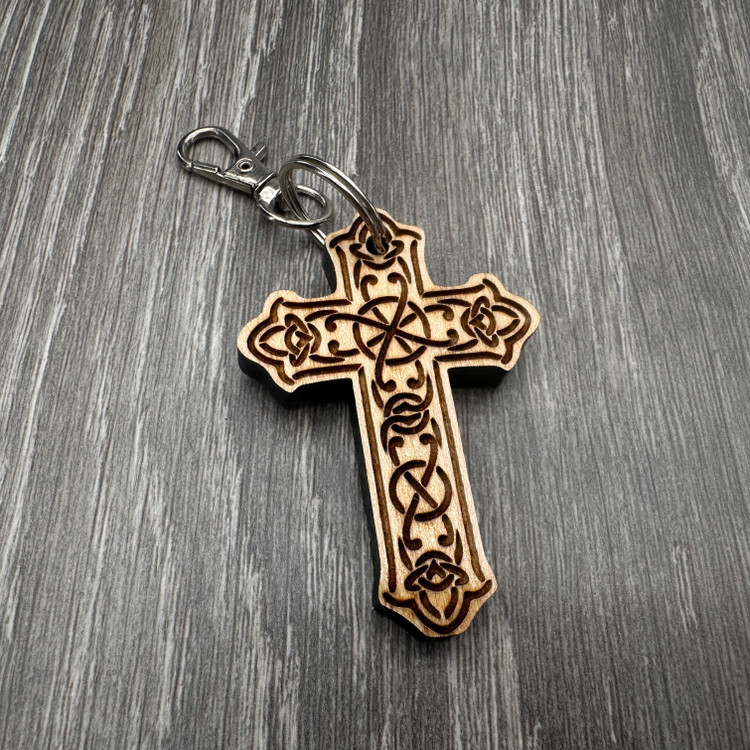 Fancy Cross Keychain (3x2)