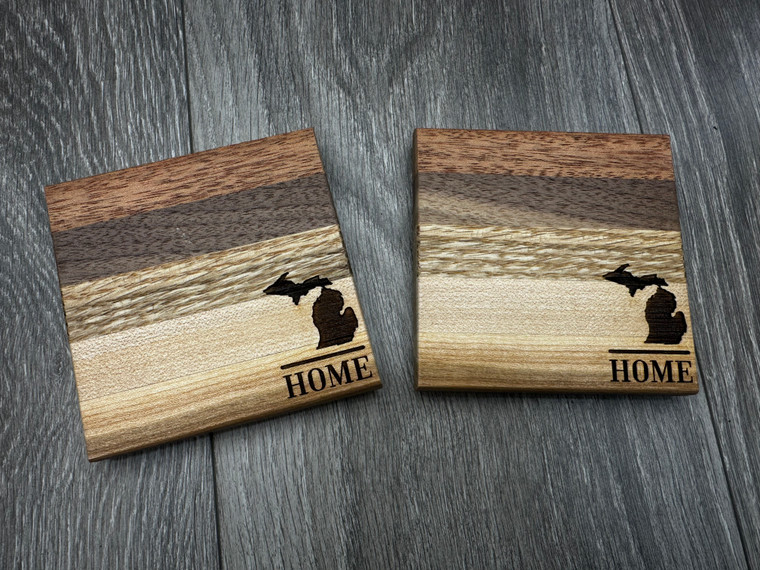 Michigan "Home" Coasters - Design 2