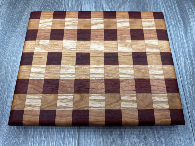 Padauk Gingham Pattern Cutting Board (Smaller)