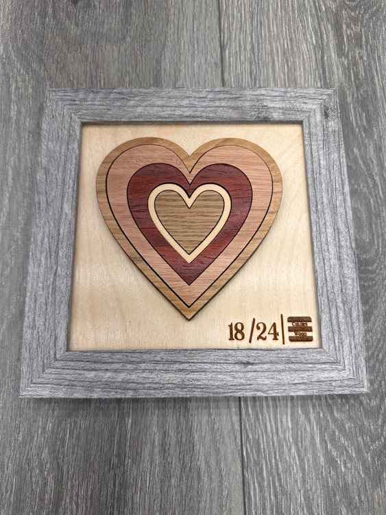 Radiating Hearts (Five Woods) - # 18/24