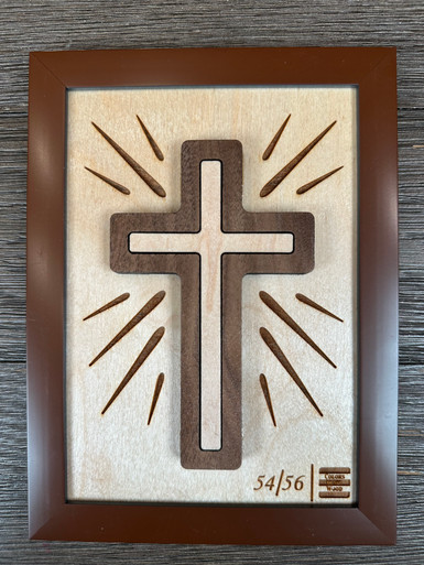 wood cross drawing