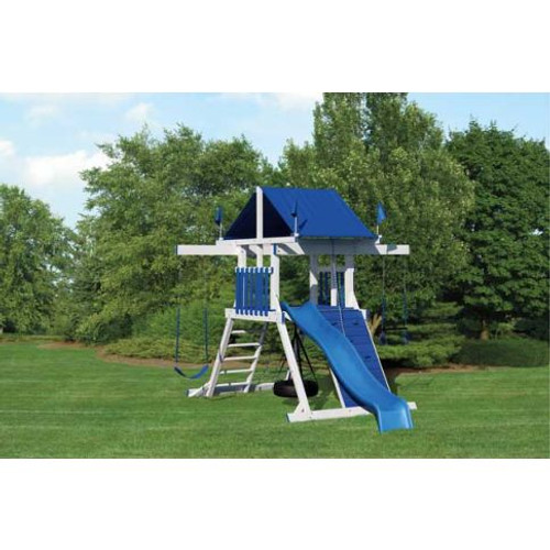 Blue swingset