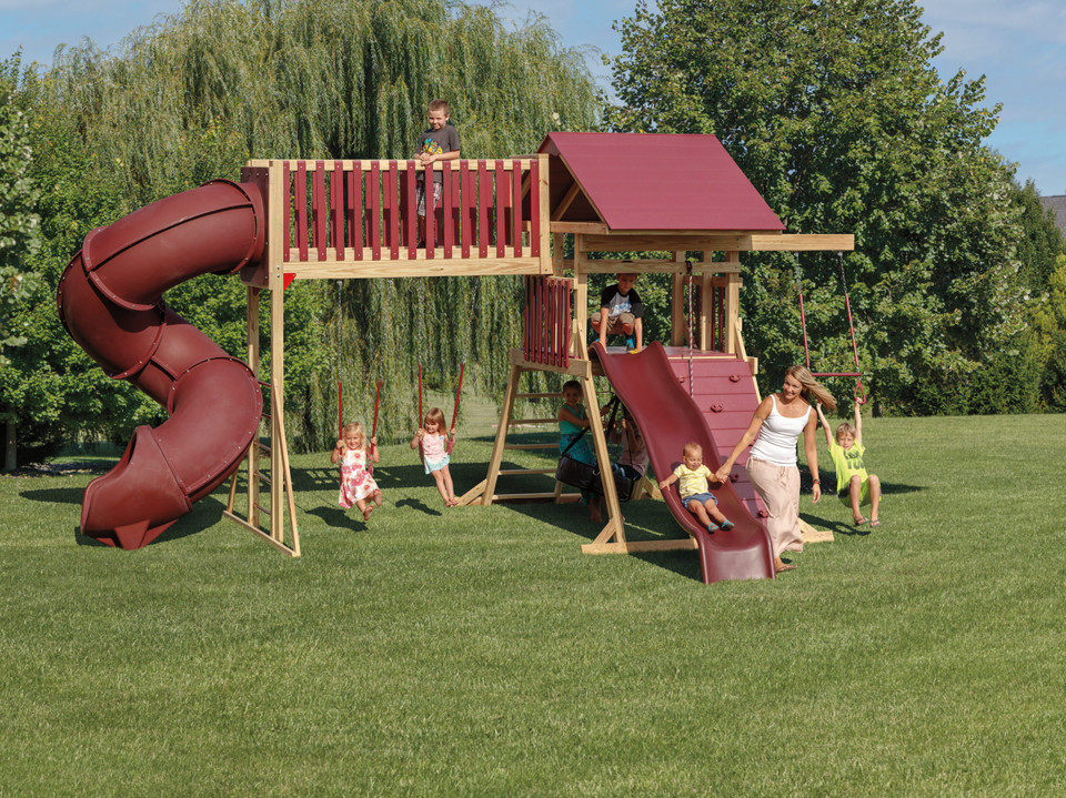 wood swingset