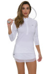 New Balance White Mesh Hem Tournament Tennis Skirt