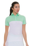 Redvanly Women's Grace Green and White Short Sleeve