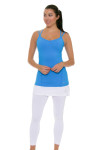 Sofibella Women's Triumph Long and Lean Sky Blue Cami Tennis Tank