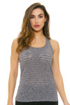 Oiselle Women's Heather Grid  Heather Charcola Workout Layering Tank OI-216117 Image 4