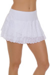 Lucky In Love Women's Laser Cut Core White Tennis Skirt LIL-CB188-195110 Image 5