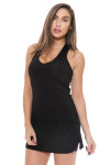 Lucky in Love Core Black V-Neck Racerback Tank