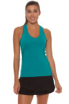 Lucky in Love Teal V-Neck Tennis Tank