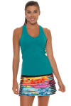 Lucky in Love Teal V-Neck Tennis Tank