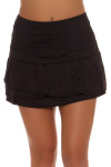 Lucky In Love Women's Core Bottoms Long Pleated Black Tennis Skirt LIL-CB125-Black Image 2