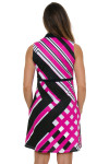 AB Sport Fine Lines Pink Print Golf Dress