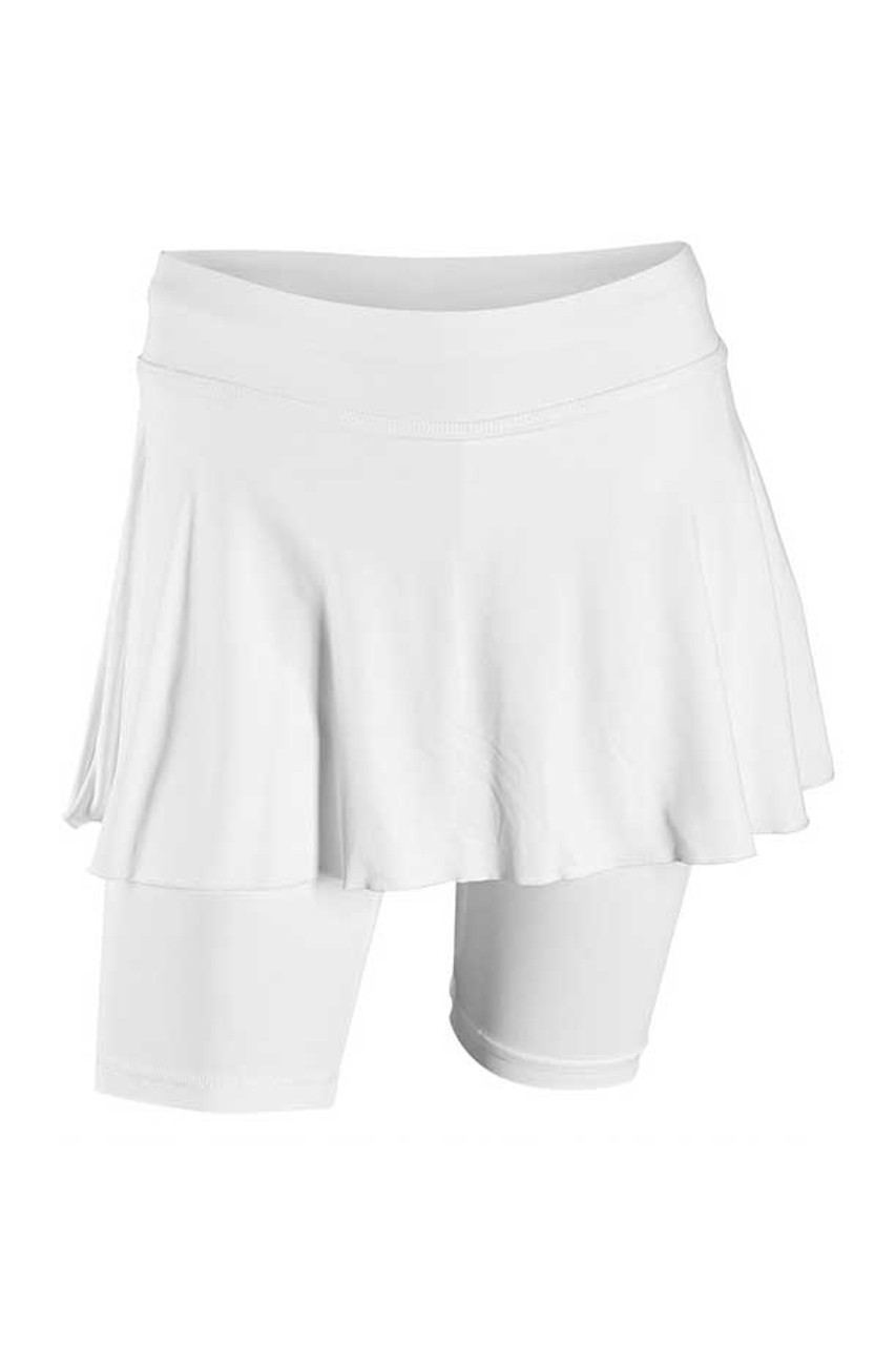Jan Bermuda Tennis Skirt Capri SFB-1518 | White skirt leggings
