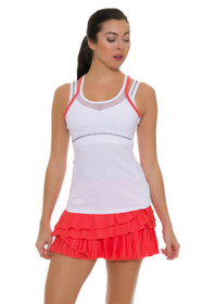 Lucky in Love Shocking Pink V-Neck Tennis Tank with Built-in Bra