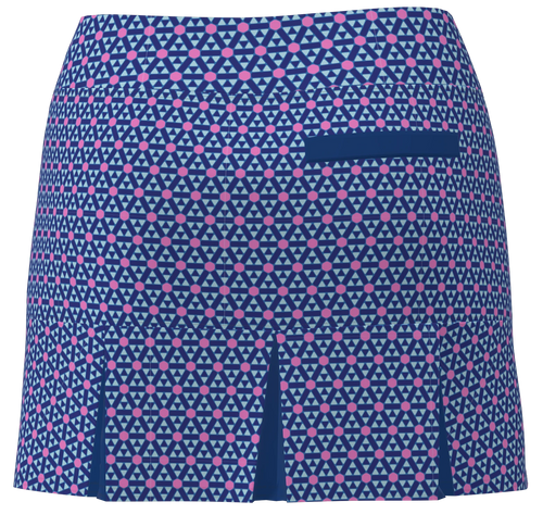 Ab Sport Womens Back Pleat Golf Skirt Geo2p Pinks And Greens