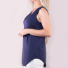 Navy Slvless Top