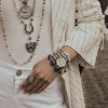 Silver Honfleur Chain W/la Lune Mix & Cowgirl Hats