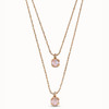 Aura Pink Double Strand Necklace