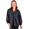 Stella Top Black Poplin