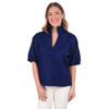 Poppy Top Navy Cotton Poplin