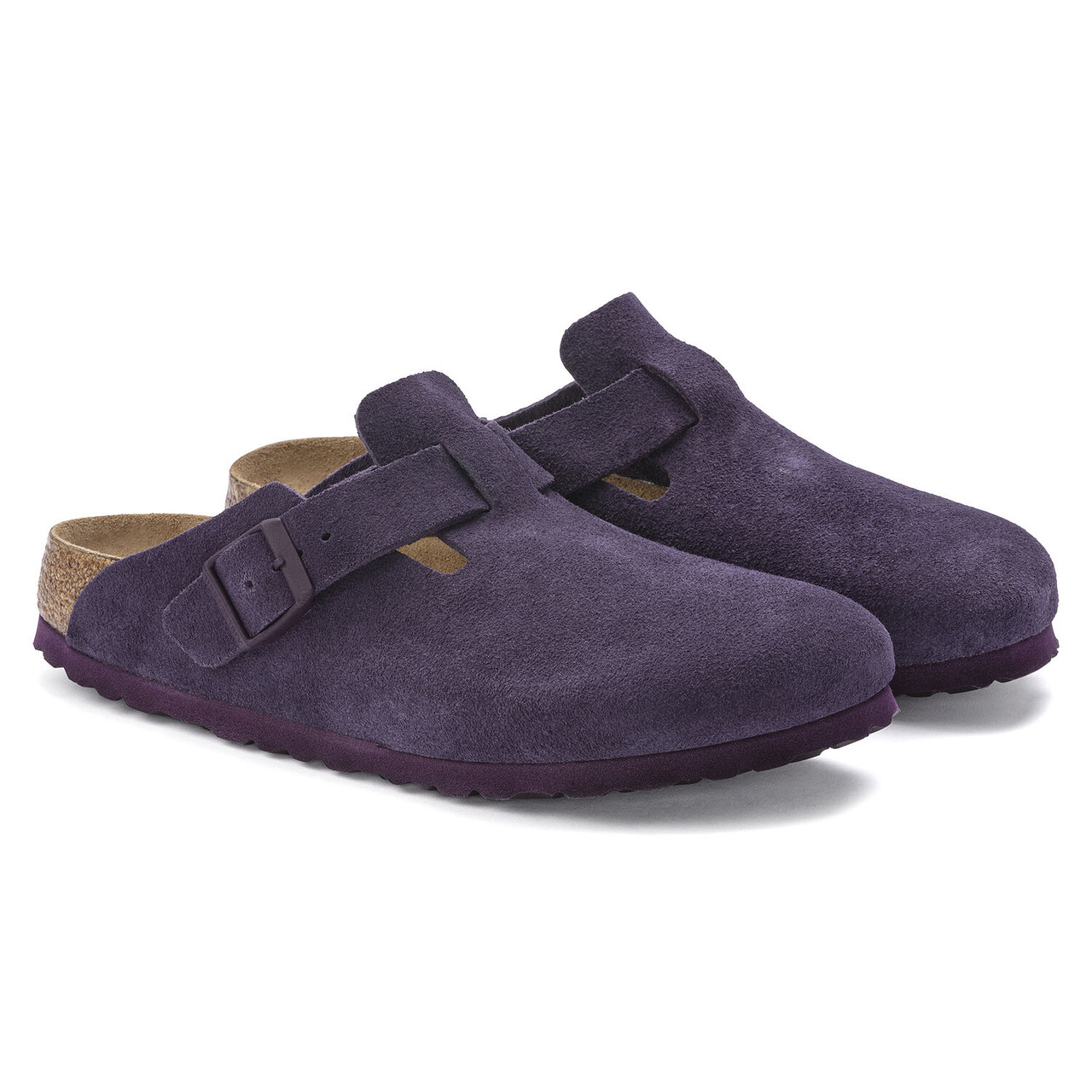 Boston Soft Footbed Suede Leather Wine -Birkenstock