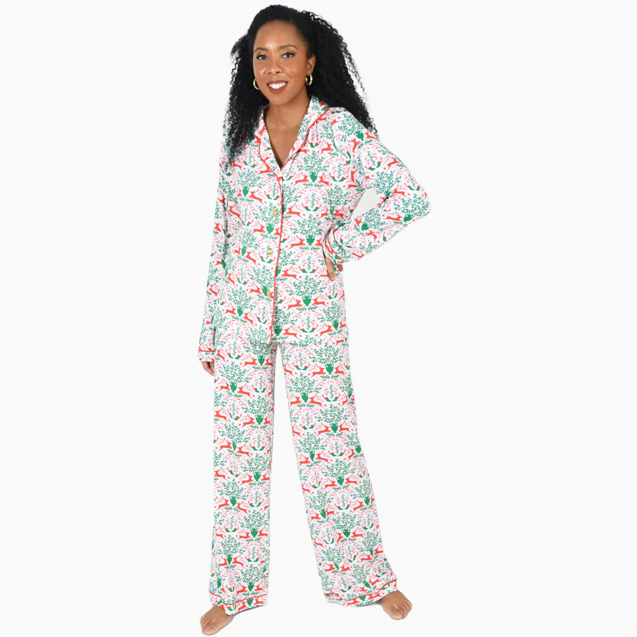 Women's Reindeer Games Pajama in Wintergreen – Dear Georgie