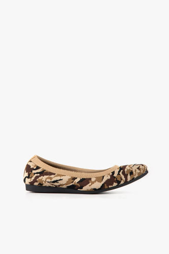 camouflage ballet flats