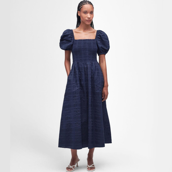 Barbour Macy Midi Dress Navy