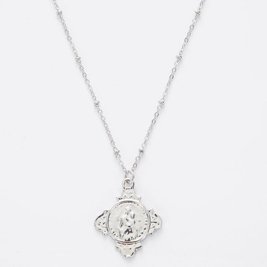 Heart Lock Necklace Silver - Eva Bryn Shoetique