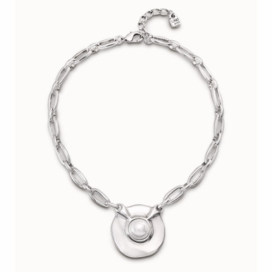 Uno de 50 Long Silver Oval Link Bracelet with Lobster Clasp