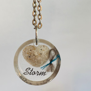 ashes and tied hair pendant ashes and tied hair pendant