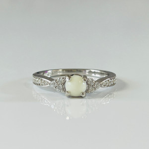 dainty crystal ring