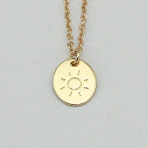 sun oval necklace