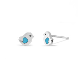 little bird heart studs little bird heart studs