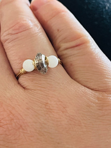 herkimer diamond breastmilk ring