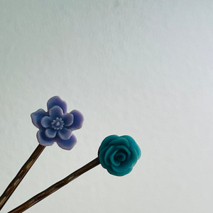 flower hair pin