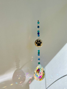 Paw Print Beaded Sun Catcher 