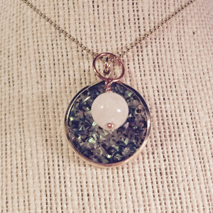 druzy disk and milk pearl druzy disk and milk pearl