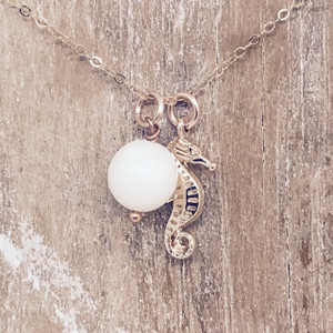 rose gold seahorse pearl necklace rose gold seahorse pearl necklace