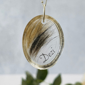 lock of hair memorial pendant