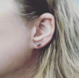 gemstone triangle stud earrings gemstone triangle stud earrings