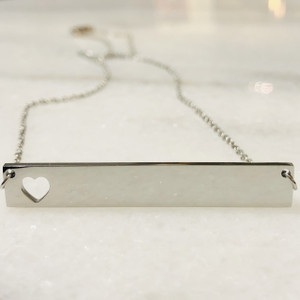 bigger heart bar necklace bigger heart bar necklace