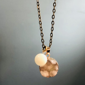 druzy charm & pearl druzy charm & pearl