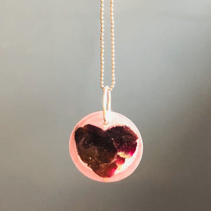 flower heart pendant