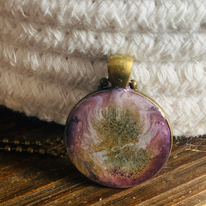 eggplant & gold (brass setting) eggplant & gold (brass setting)
