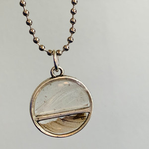 split feather pendant split feather pendant
