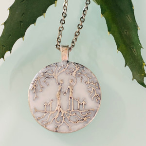 family tree of life milk pendant