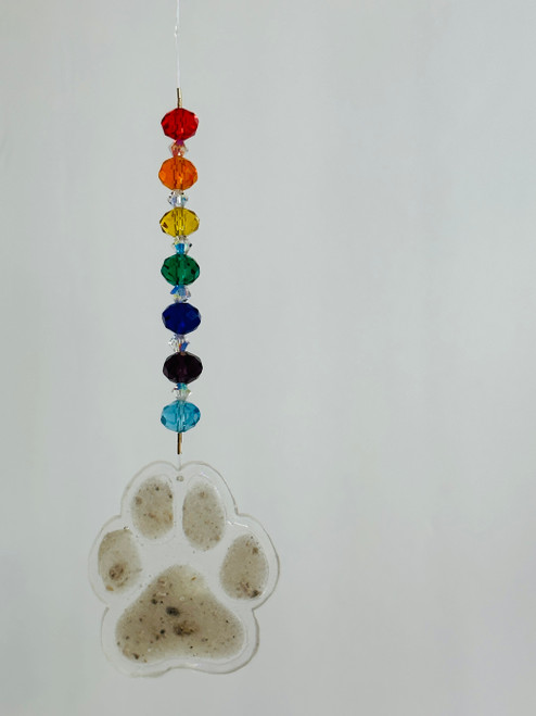 Rainbow Bridge Sun Catcher with Ashes